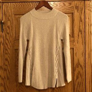 Style & Co. sweater with cross-cross detail